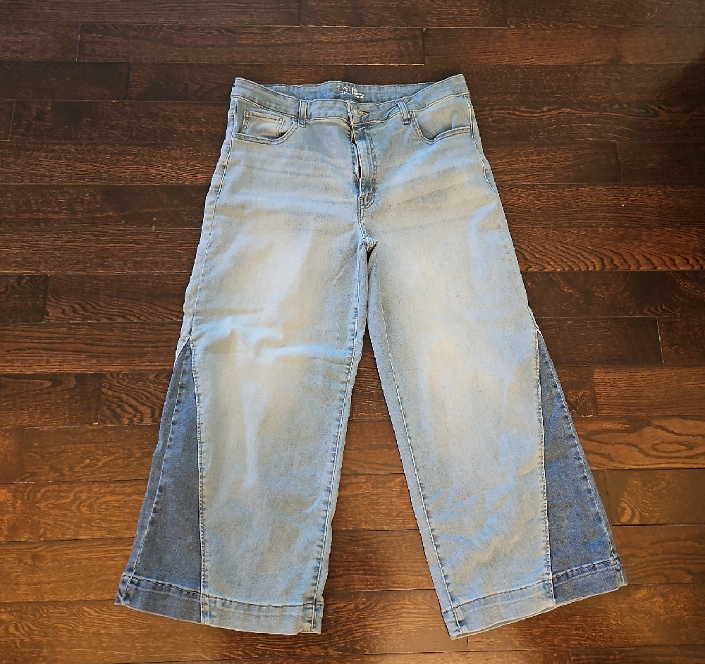 Time and Tru Blue Flare Wide Leg Jeans